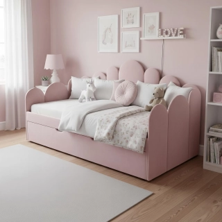 Detská posteľ JESS 90x200, powder pink