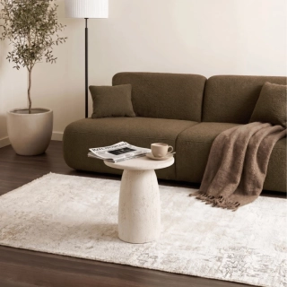 Stolík REES 49 cm krémová/béžová