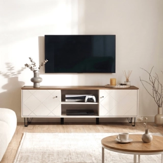 TV Skrinka BACARDI 183 cm kašmír/dub Castello