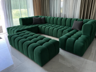 Sedačka Reya 225x350x175 + taburet 175x85