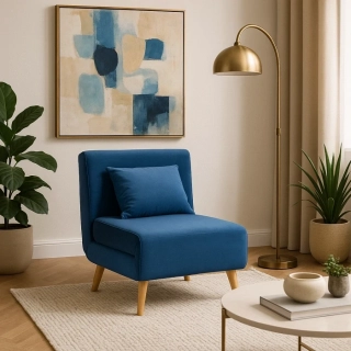 Polohovacie kreslo MARRY, modré