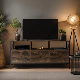 TV skrinka ZONE 120 cm, rustikálny dub