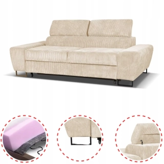 Dvojmiestna rozkladacia pohovka Manchester béžová 22